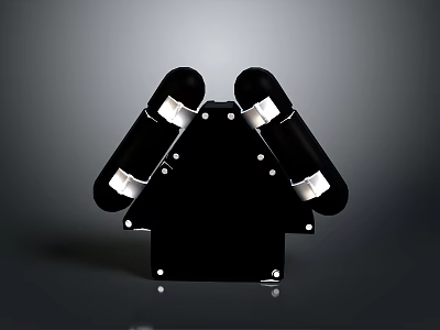 Furniture Supplies Buckle Belt Clip Metal Clip Hinge Realistic 3d model