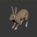 Realistic Brown Rabbit Sculpture With Lifelike Features And Detailed Fur