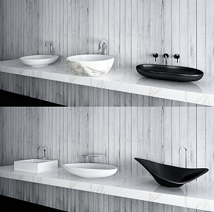 Nordic wash basin wash basin combination 3d model