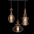 Modern Artistic Pendant Lights With Copper Metal Mesh Unique Design For Interior Decor