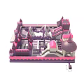 Castle Themed Playground Design With Towers Slides Arches And Decorative Spires