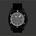 Stylish Black Watch with Silicone Strap Round Dial and Modern Design for Everyday Casual Wear