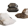 Stylish Comfortable Bean Bag Chairs in Black Brown and Beige Modern Living Room