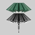 Game Movie Character With Green Foldable Umbrella Like Structure And Black Metallic Parts