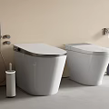 Modern Smart Toilet Design With Bidet Function Toilet Brush And Tissue Holder