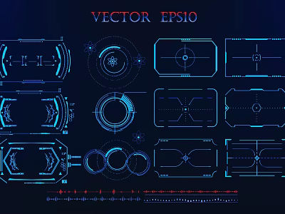 Decorative Lights Vector Design With Various Geometric Shapes And Modern Styles 3d model