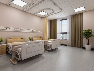 Modern Ward Hospital Ward 3d model