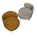Single sofa 3d model