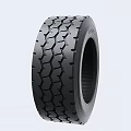 Black Heavy Duty Tire With Deep Interlocking Tread Pattern For Durable Use 3d model