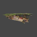The wreck of a burned-out car 3d model
