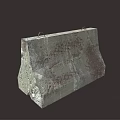 Concrete Barrier With Textured Surface And Metal Loops On Top