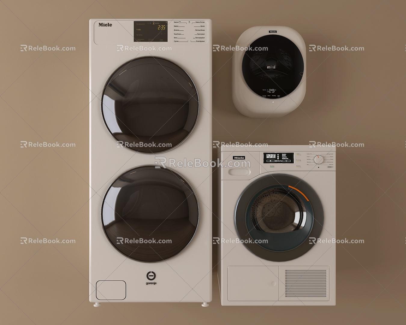 Washing machine dryer wall-mounted washing machine washing and drying machine drum washing machine 3d model