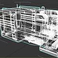 Blue And White Special Vehicle With Ladder Roof Rails And Control Cabin