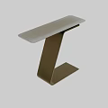 Sleek Modern Console Table With Z Shaped Metal Frame And Light Colored Top 3d model