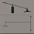 Modern Minimalist Wall Lamp With Adjustable Brass Arm And Sleek Contemporary Design