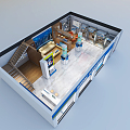 Modern store air conditioning exhibition hall 3d model