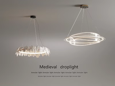 Antique Medieval Droplight With Classic Design And Elegant Hanging Structure 3d model