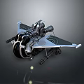 Futuristic SciFi Motorcycle Concept With Mechanical Wings Weapons And Sleek Metallic Design