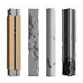 Various Decorative Columns In Different Textures And Materials For Interior Design 3d model
