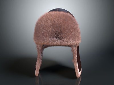 Modern Hat Ear Ware Hat Catcher Hat Winter Cold Fur Hat Ear Ware Hat Soviet Fur Hat 3d model