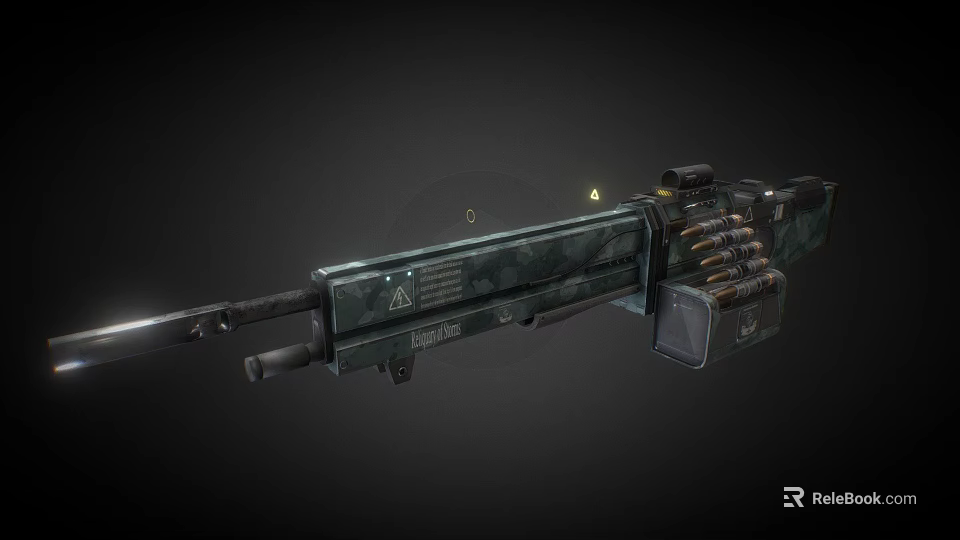 Modern Tactical Assault Rifle With Scope Magazine Barrel And Camouflage Design 3d model 