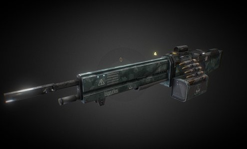 light machine gun 3d model