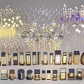 Modern Stylish Outdoor Lights With Various Designs Metal Frames And Glass Shades For Garden Patio