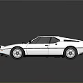 Classic White Sports Car With Red Interior Sleek Design And Black Wheels