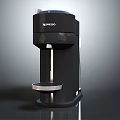 Nespresso Coffee Machine Modern Black Kitchen Appliance With Stainless Steel Drip Tray