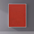 Abstract Painting With Purple Irregular Shapes And Red Connected Lines On White Background