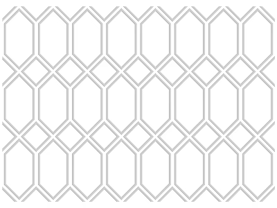 Geometric Decorative Component With Hexagonal And Diamond Grid Pattern Design 3d model