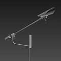 Sleek Modern Gold and Black Metal Floor Lamp with Adjustable Arm and Contemporary Design