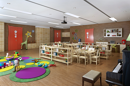 Nordic Kindergarten Classroom 3d model