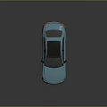 Blue Sedan With Black Roof Modern Design Sleek Lines And Black Wheels