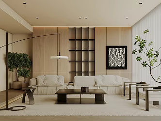modern living room 3d model