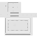 Modern White Ceiling Design With Sleek Panel Structure And Clean Lines