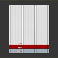 Layered Corrugated Metal Panels With Silver Red And Gray Layers For Building