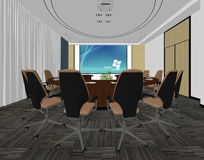 Modern Meeting Room Round Meeting Room 3d model Modern Meeting Room Round Meeting Room 3d model