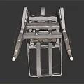 Rustic Antique Wooden Plow Farming Tool With Curved Frame And Long Handles