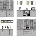 Modern Office Bookcase With Glass Doors Drawers And Storage For Certificates Trophies And Files