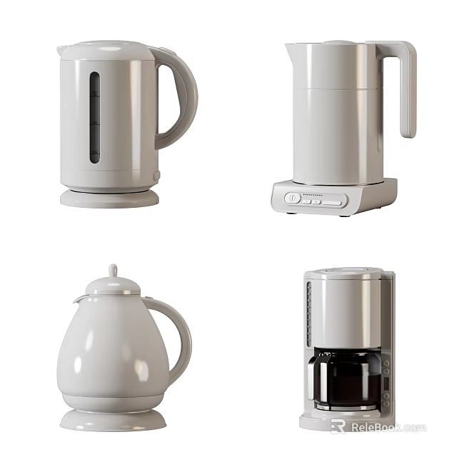 Modern White Household Electrical Appliances With Simple Design And Functional Features 3d model 