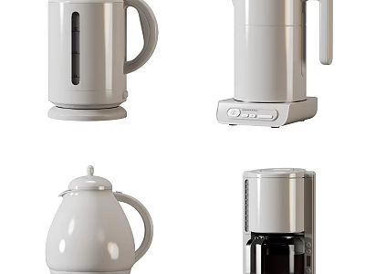 Modern White Household Electrical Appliances With Simple Design And Functional Features 3d model