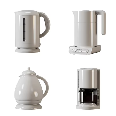 Modern White Household Electrical Appliances With Simple Design And Functional Features 3d model