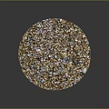 Natural Colored Pebbles Arranged in Circular Shape Against Dark Background with Various Earth Tones