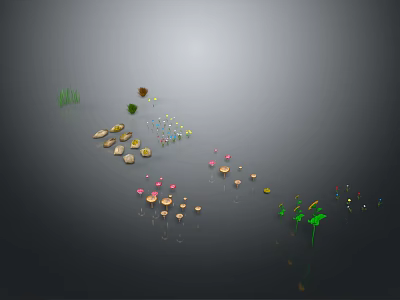 Modern mushroom straw mushroom poisonous mushroom 3d model