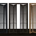 Open Wooden Louvered Folding Doors In Different Colors For Interior Use
