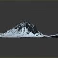 Garden Landscape Design With Snow Mountain Terrain And Textured Mountain Ranges