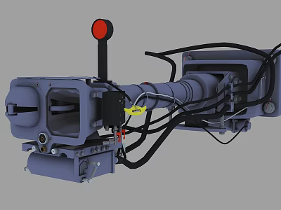 Industrial Equipment Mechanical Arm With Connecting Pipes Control Components And Metal Structure 3d model
