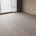 Light Wood Flooring In Bright Room With Window Blinds And Curtains And Light Colored Walls
