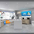 Modern Digital Store Interior With HUAWEI Smartphones And Smart Devices 3d model